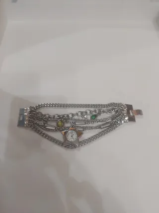 Bracciale donna con ciondoli a stella e pietre