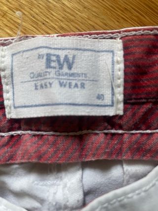 Pantalón chino blanco roto hombre