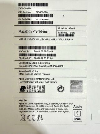 MacBook Pro 14 M1 Pro 16GB RAM 512GB SSD