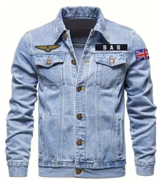 Cazadora Vaquera Parches Militares. Tallas S-M y L