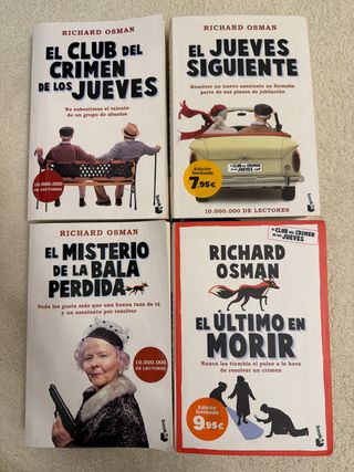 4 libros serie El Club del Crimen de los Jueves