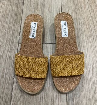 Sandalias FIN-FLEX doradas mujer