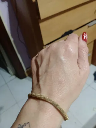 Pulsera de plata,bañada,inmantada
