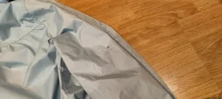 Chubasquero Mango Azul y Plateado