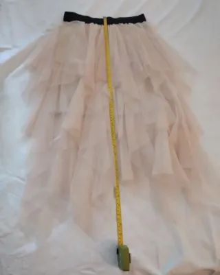 Gonna tulle balze rosa antico taglia unica