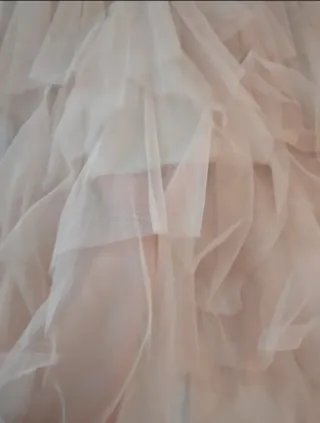 Gonna tulle balze rosa antico taglia unica