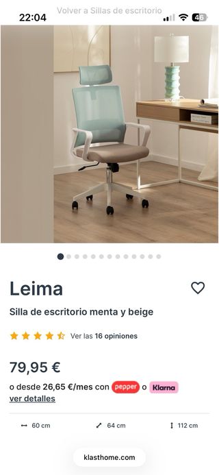 Silla de oficina ergonómica