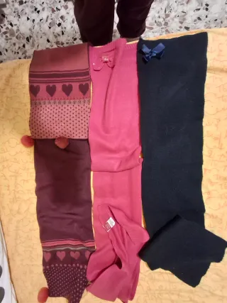 Sciarpe bambina rosa blu e a fantasia