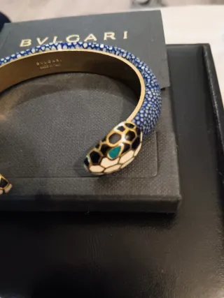 Pulsera Bulgari Serpiente Azul y Dorada