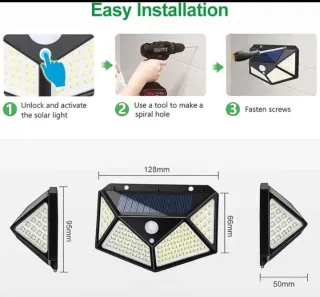 6 faretti per esterni con pannello solare NUOVI