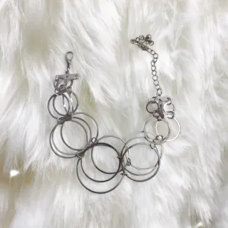 Bracciale con cerchi argento