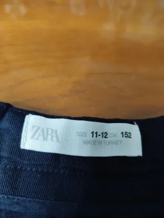 Falda niña invierno azul marino con cinturón