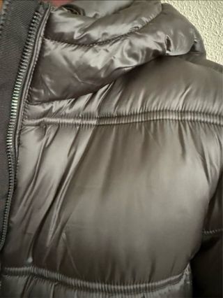Chaqueta plateada con capucha,XL