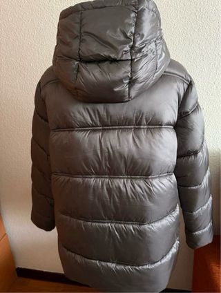 Chaqueta plateada con capucha,XL