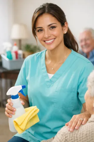 Limpieza y cuidar ancianos