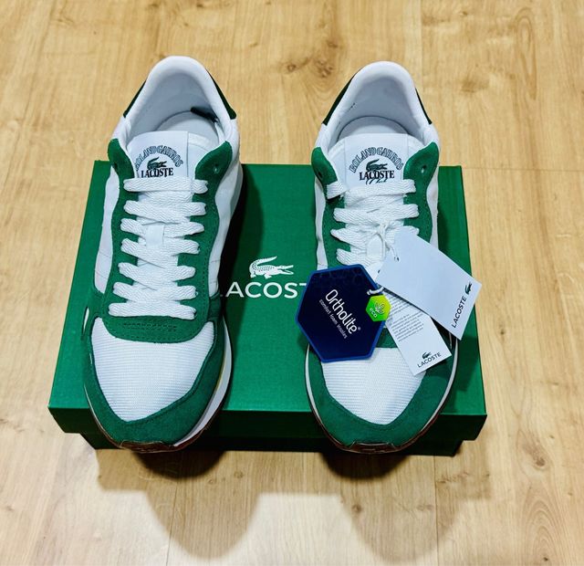 Lacoste Zapatillas Lona Blancas y Verdes Talla 37