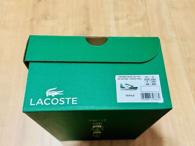 Lacoste Zapatillas Lona Blancas y Verdes Talla 37