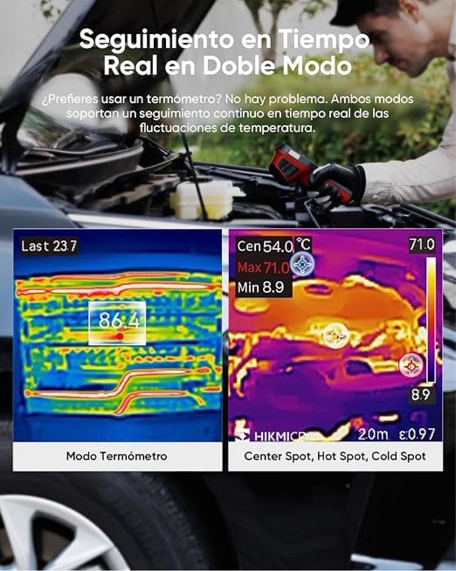 Cámara térmica con pantalla -20°C-550°C NUEVO