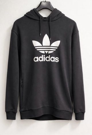 Sudadera Adidas Negra con Logo Trefoil