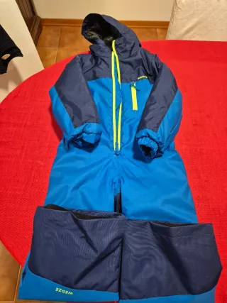 Tuta sci 5 anni bambino Wedze blu e blu navy
