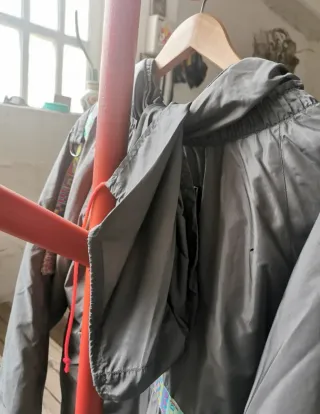 Chaqueta Anorak Vintage Good Wind Gris Multicolor