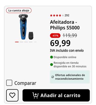 Philips Serie 5000 Maquinilla de Afeitar Eléctrica