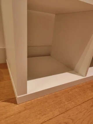 Estantería modular blanca de madera