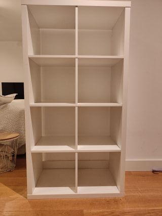 Estantería modular blanca de madera