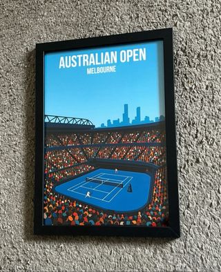 Set 4 Poster Slam Tennis 20x30 con cornice