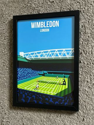 Set 4 Poster Slam Tennis 20x30 con cornice