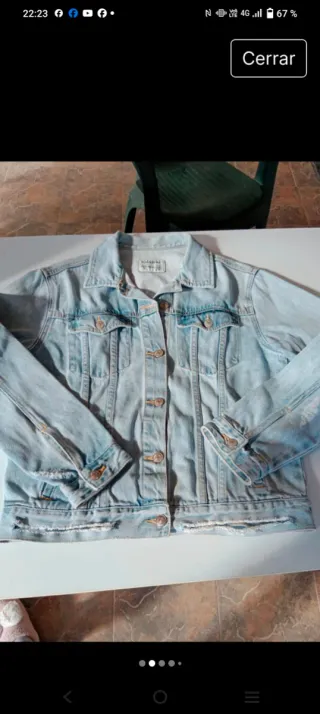 Chaqueta vaquera rota mujer Pull & Bear