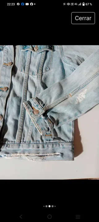 Chaqueta vaquera rota mujer Pull & Bear