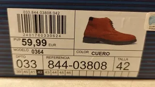 Botines de piel marrón Dustin talla 42 (43 real)