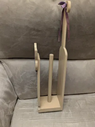 Porta rotoli carta gatto legno VINTAGE