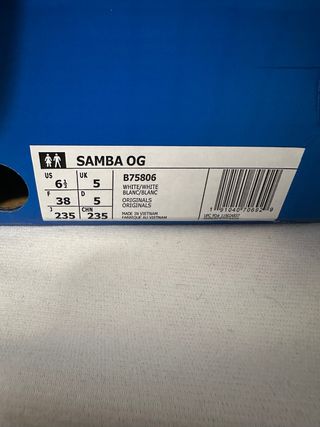 Adidas Samba Zapatillas Blancas y Negras