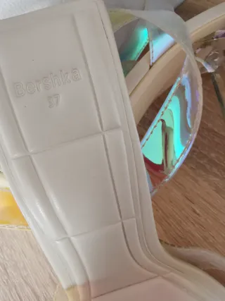 Tacones transparentes fiesta multicolor