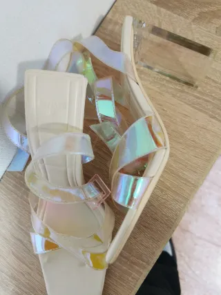 Tacones transparentes fiesta multicolor