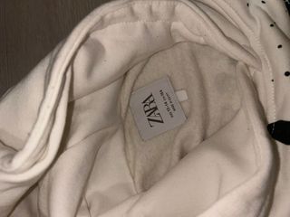 Sudadera Zara Blanca Estampada