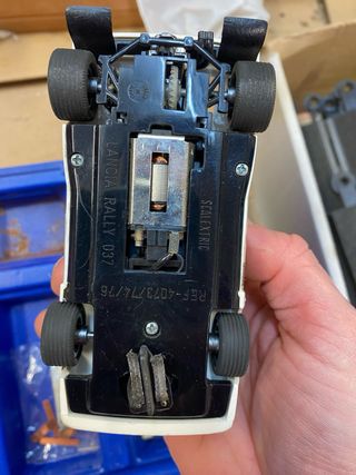 Maletín Scalextric antiguo + coche Lancia