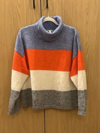 Jersey mix lana, alpaca, polyester con rayas