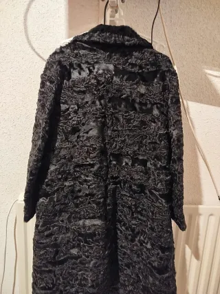 Abrigo Piel Astracán Negro El Corte Inglés