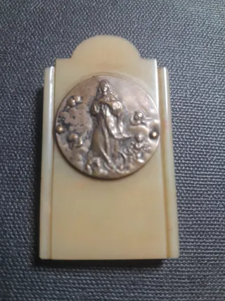 Medalla Cobre Inmaculada Alabastro