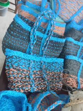 Cestas de cuerda de empacar con dos asas