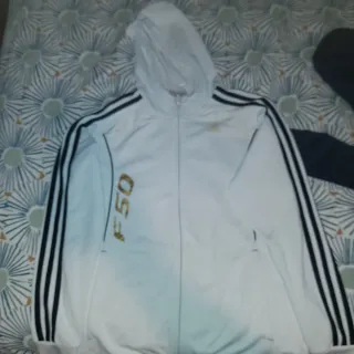 Sudadera Adidas F50 Blanca y Dorada