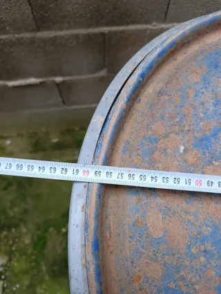 Bidón metálico azul