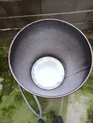 Bidón metálico azul