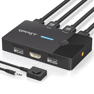 Switch KVM HDMI VPGT 2 PC 1 Monitor USB