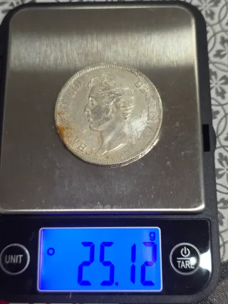 5 Francos Carlos X Rey 1828