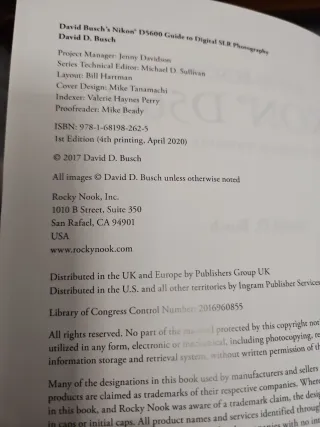 Manual Nikon D5600 David Busch