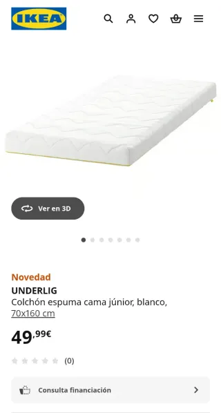 Cama Infantil Ikea KRITTER + Somier y Barandilla